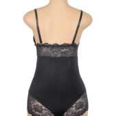 Body dentelle col V taille empire noir (2) Body dentelle col V taille empire