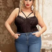 Body noir grande taille Agathe (3) Body noir grande taille Agathe (3)