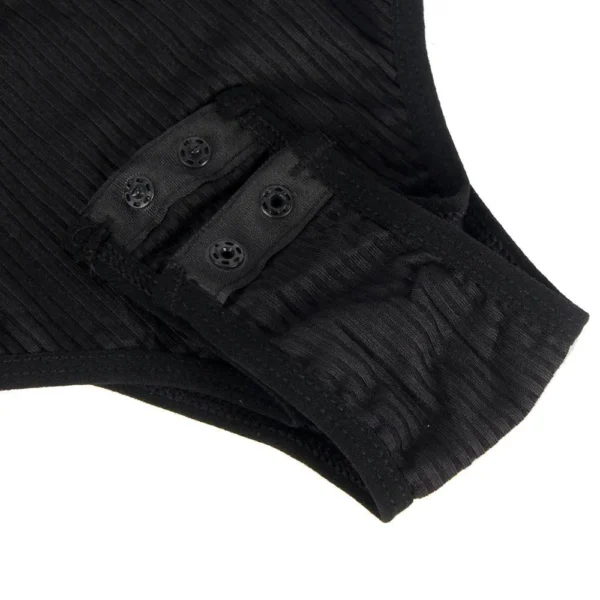Body noir grande taille à manches longues Miko (4)