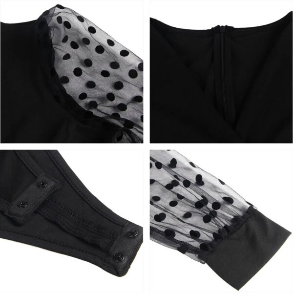 Body noir opaque manches transparentes Harley Body noir opaque manches transparentes Harley