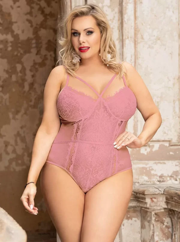 Body rose parme grande taille Danaé (6)