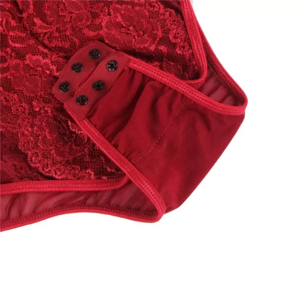 Body rouge en dentelle grande taille Thalia (6)