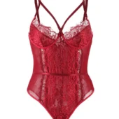 Body rouge en dentelle grande taille Thalia (7)