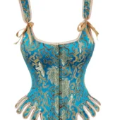 Corset Bleu et Or Féérie (1) Corset Bleu et Or Féérie