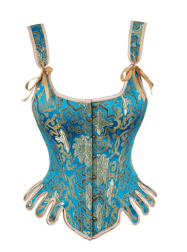 Corset Bleu et Or Féérie