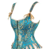 Corset Bleu et Or Féérie (3) Corset Bleu et Or Féérie