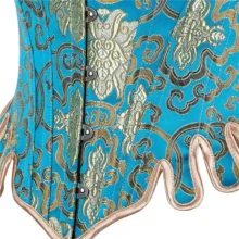 Corset Bleu et Or Féérie (4) Corset Bleu et Or Féérie