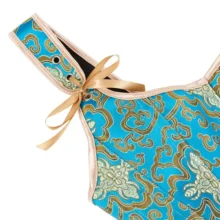 Corset Bleu et Or Féérie (7) Corset Bleu et Or Féérie