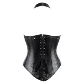 Corset Liberty noir laçage dos, fond blanc — Shivaleecious