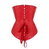 Corset-Cuir-Underbust-Rouge-Anarchy-fond-blanc-dos Corset Anarchy rouge laçage dos, fond blanc — Shivaleecious