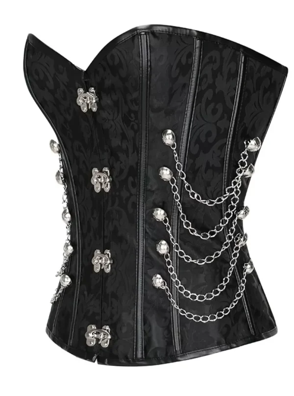 Corset Gothique Militaire Noir (5) Corset Militaire Noir