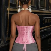 Corset rose bonbon, laçage dos, Orient Express — Shivaleecious
