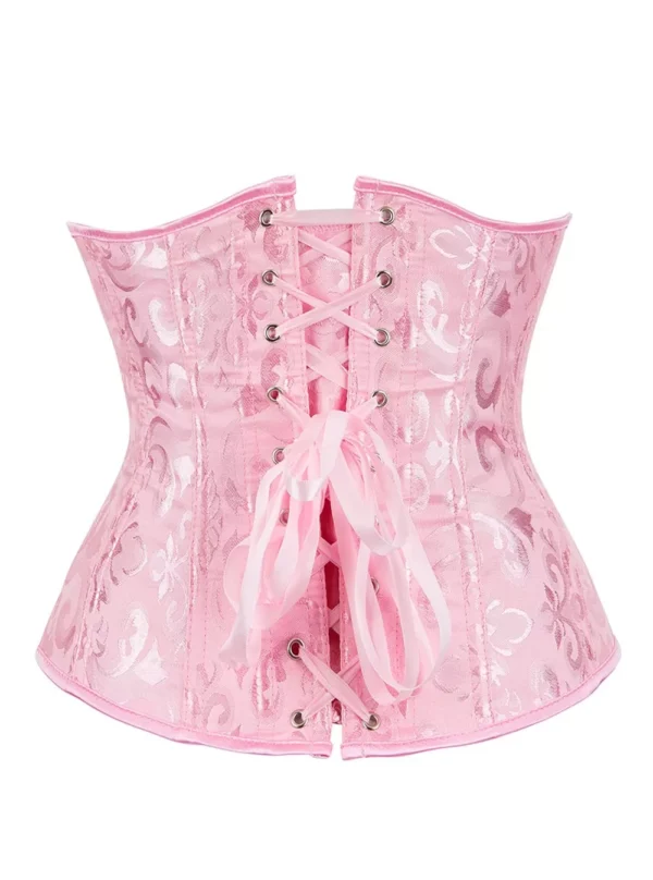 Corset Serre-taille Rose Brodé (5) Corset Serre-taille Rose Brodé