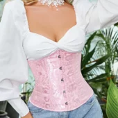Corset Serre-taille Rose Brodé (7) Corset Serre-taille Rose Brodé