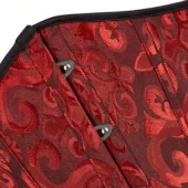 Serre-taille Rouge et Noir Brodé