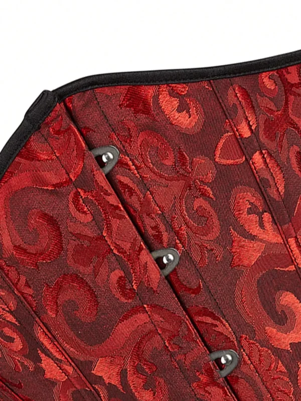 Serre-taille Rouge et Noir Brodé