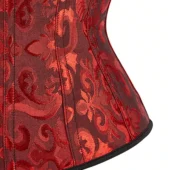 Serre-taille Rouge et Noir Brodé