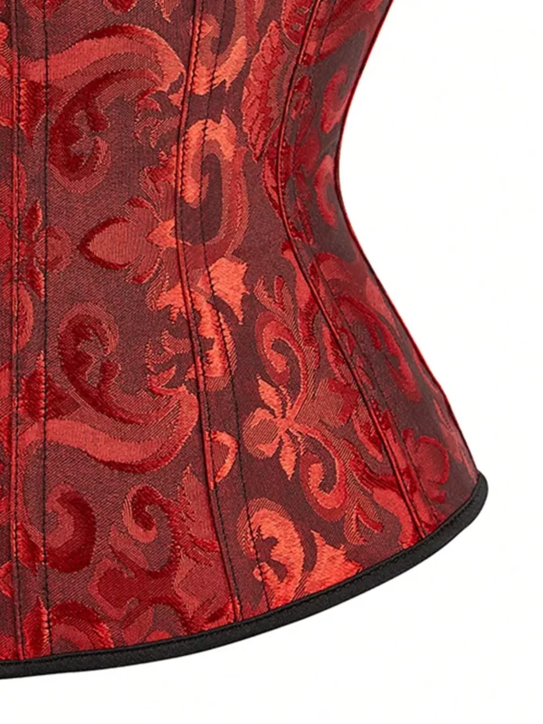 Serre-taille Rouge et Noir Brodé