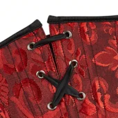 Serre-taille Rouge et Noir Brodé