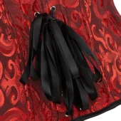 Serre-taille Rouge et Noir Brodé