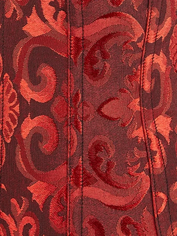 Serre-taille Rouge et Noir Brodé
