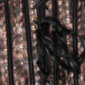 Corset Serre-taille en Cuir à Motifs Têtes de Mort Hell (3) Corset Cuir Underbust Hell