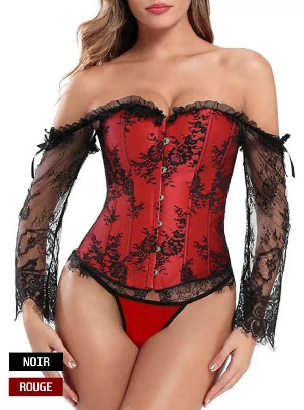 Corset avec Manches en Dentelle Shauna