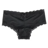 Culotte élégante satinée Anissa (noir, vue réelle) Culotte élégante satinée Anissa (noir, vue réelle)