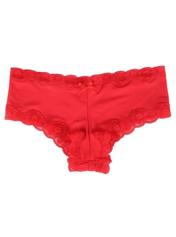 Culotte élégante satinée Anissa (rouge, vue réelle) Culotte élégante satinée Anissa (rouge, vue réelle)