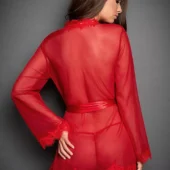 Déshabillé rouge Julietta (2) Déshabillé rouge grande taille Julietta