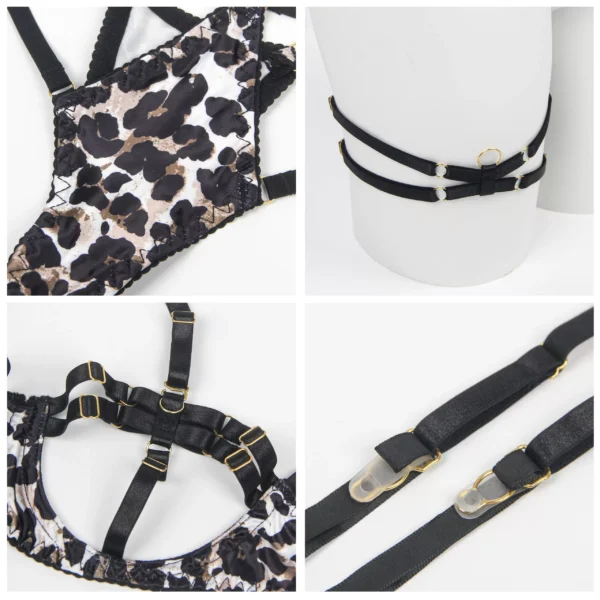 Ensemble Sexy Harnais Léopard