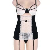 Ensemble grande taille noir et blanc Laoni (3) Ensemble grande taille noir et blanc Laoni (3)