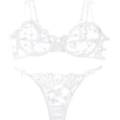 Ensemble transparent sexy Lauren (blanc)