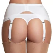 Porte-jarretelles 6 attaches Vintage (blanc, dos)