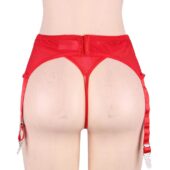 Porte jarretelles 6 attaches Vintage rouge (3) Porte jarretelles 6 attaches Vintage