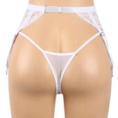 Porte jarretelles blanc en dentelle Bianca