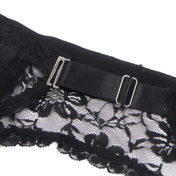 Porte-jarretelles dentelle noir Héléna (2) Porte-jarretelles dentelle noir Héléna