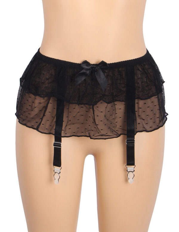 Porte-jarretelles jupette transparente Alix (5) Porte-jarretelles jupette transparente Alix