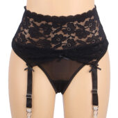 Porte-jarretelles pin-up en dentelle Noor noir (6) Porte-jarretelles pin-up en dentelle Noor