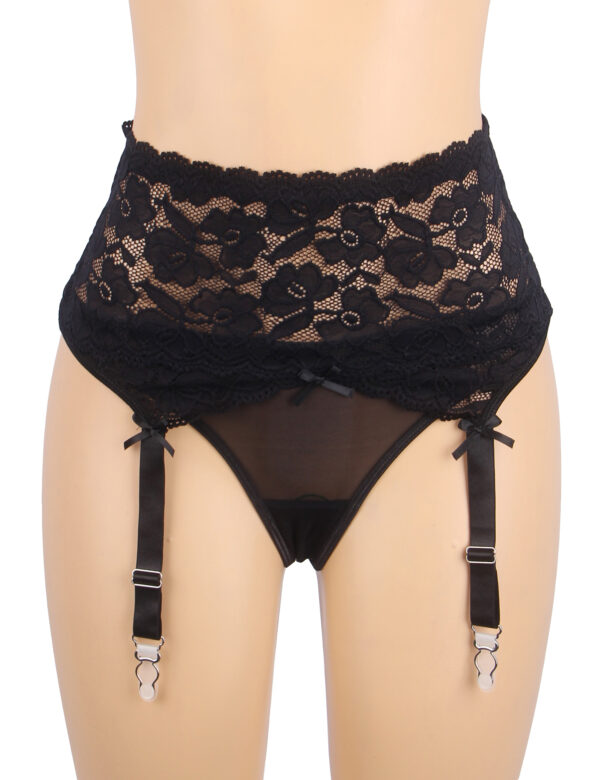 Porte-jarretelles pin-up en dentelle Noor noir (6) Porte-jarretelles pin-up en dentelle Noor