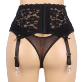 Porte-jarretelles pin-up en dentelle Noor noir (8) Porte-jarretelles pin-up en dentelle Noor