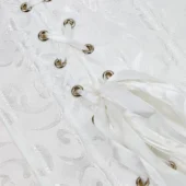 Serre-taille Blanc Brodé (9) Serre-taille Blanc Brodé