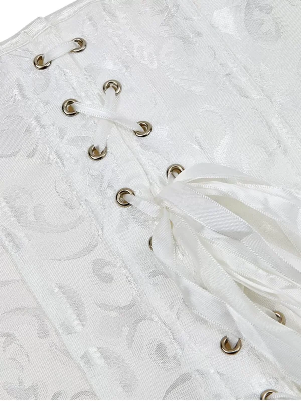 Serre-taille Blanc Brodé (9) Serre-taille Blanc Brodé