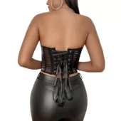 Bustier Crop Top Noir Venom