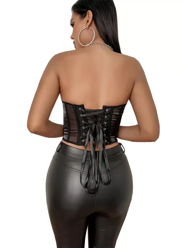 Bustier Crop Top Noir Venom