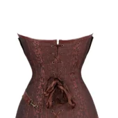 Corset Bustier Steampunk Cuir Marron