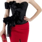 Corset Noir Bouquet des Ténèbres (2) Corset Noir Bouquet des Ténèbres
