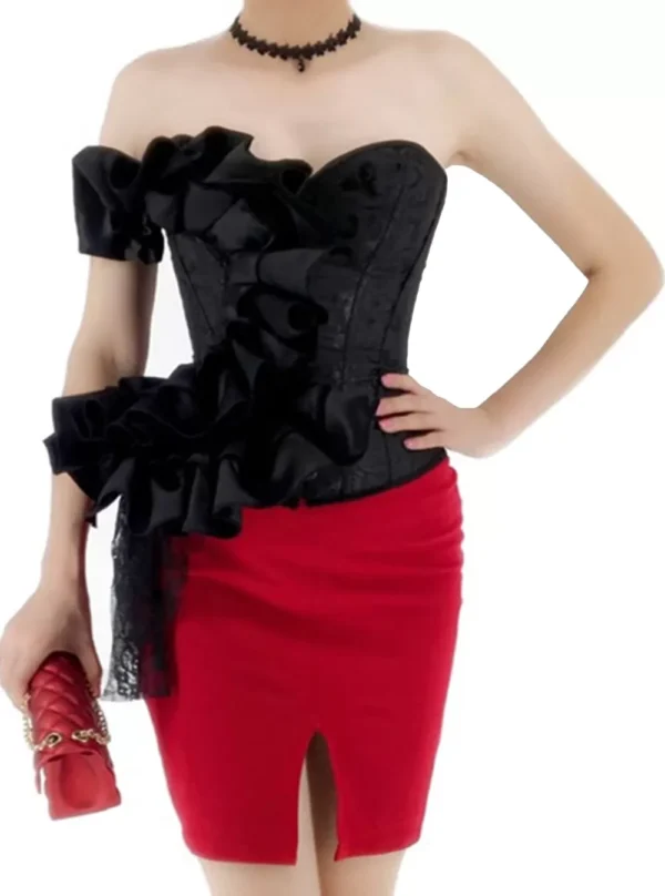 Corset Noir Bouquet des Ténèbres (2) Corset Noir Bouquet des Ténèbres