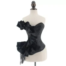 Corset Noir Bouquet des Ténèbres (5) Corset Noir Bouquet des Ténèbres