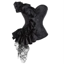Corset Noir Bouquet des Ténèbres (7) Corset Noir Bouquet des Ténèbres